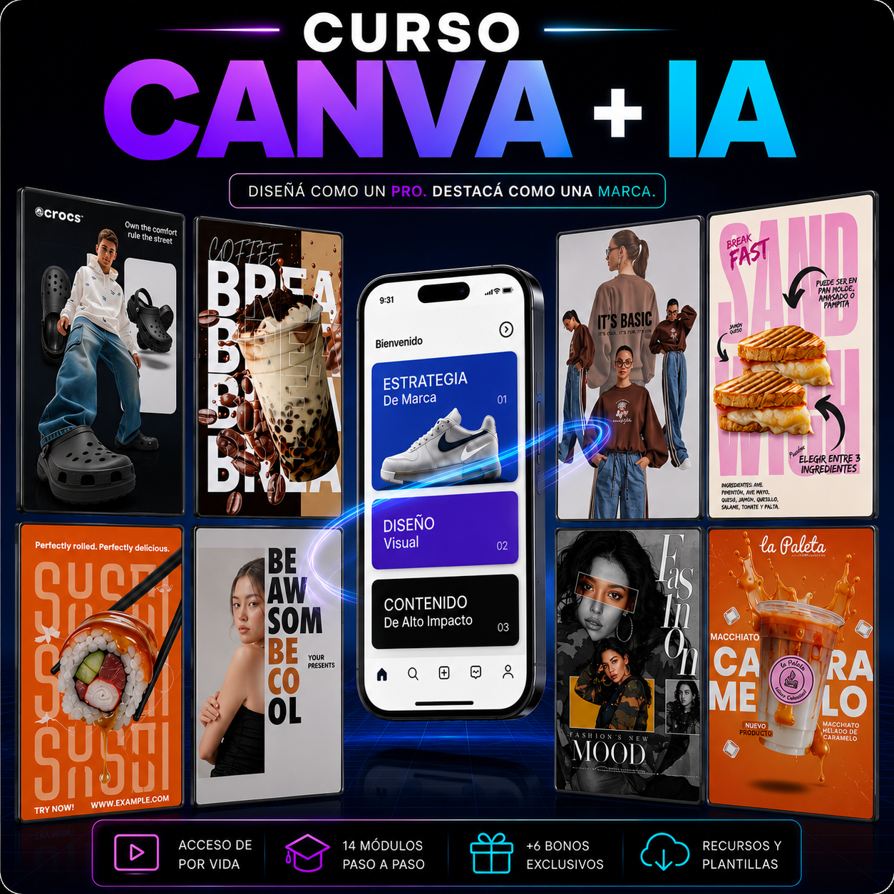 CURSO CANVA + IA: Crea contenido profesional en minutos