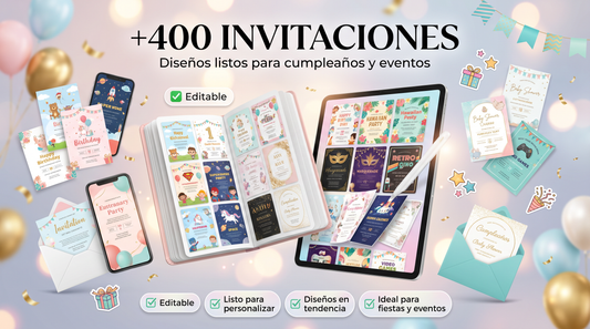 +400 INVITACIONES DIGITALES CUMPLE